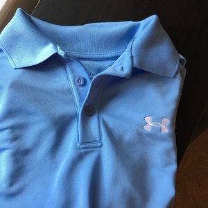 Under Armour baby blue golf polo size S